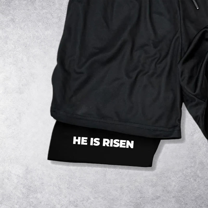 Christianartworkshop He Is Risen Resurrection Cross Performance Shorts - image 17