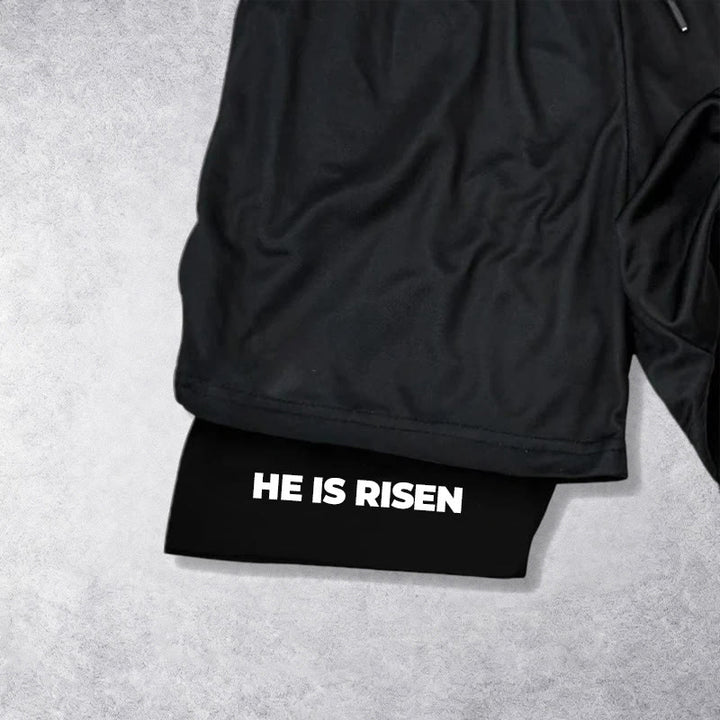 Christianartworkshop He Is Risen Resurrection Cross Performance Shorts - image 17