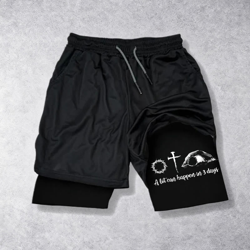 Christianartworkshop A Lot Can Happen in 3 Days Resurrection Symbols Performance Shorts - image 13