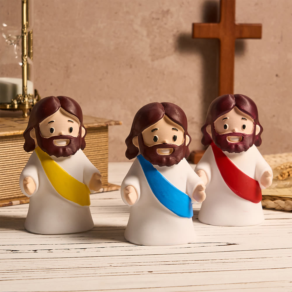 Christianartworkshop Glowing Jesus Tap Light Easter Ornament: Merge Playful Charm with His Care - image 1