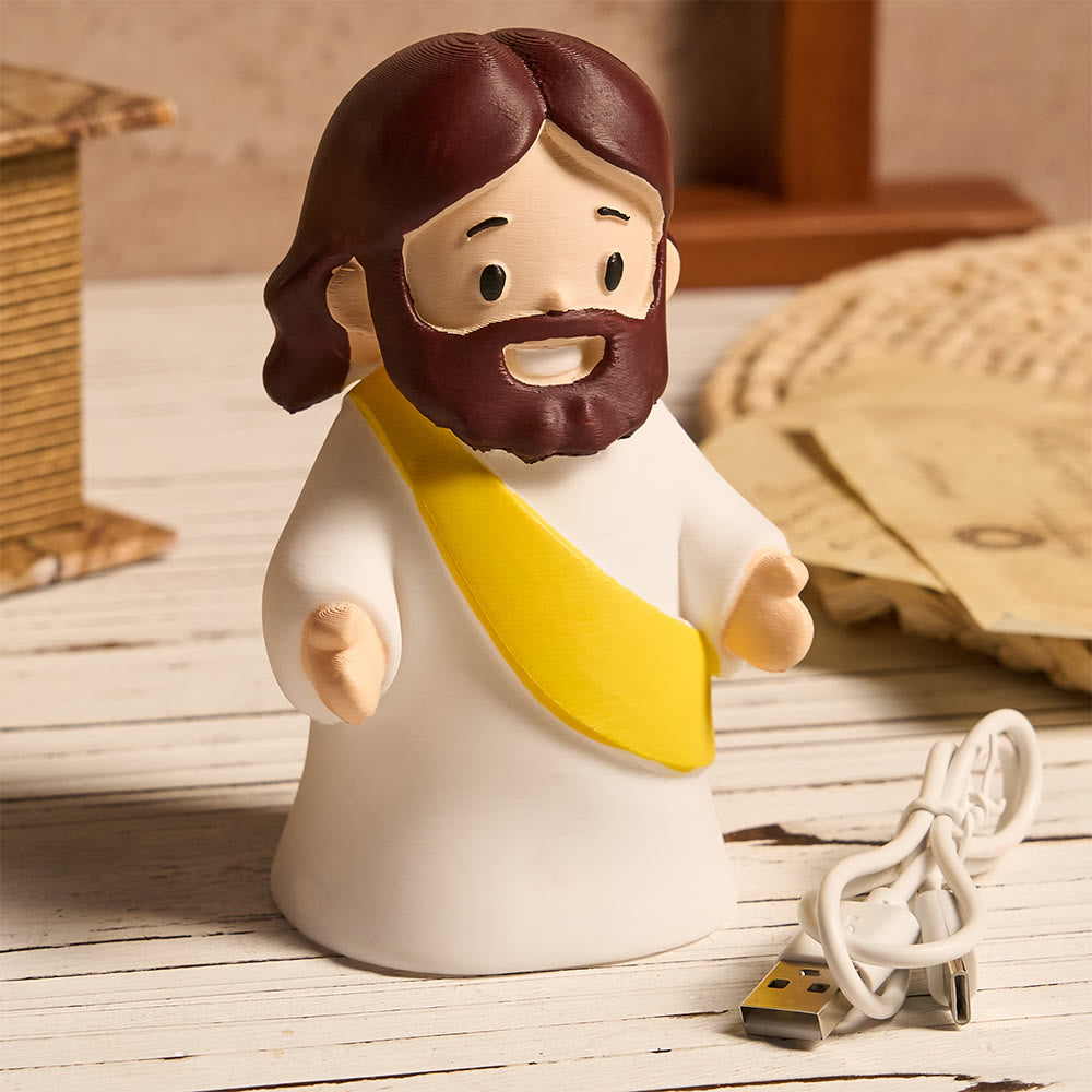Christianartworkshop Glowing Jesus Tap Light Easter Ornament: Merge Playful Charm with His Care - image 18