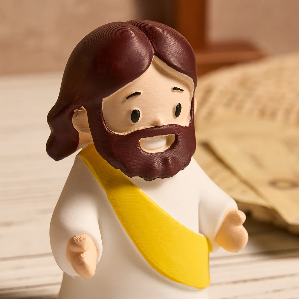 Christianartworkshop Glowing Jesus Tap Light Easter Ornament: Merge Playful Charm with His Care - image 13