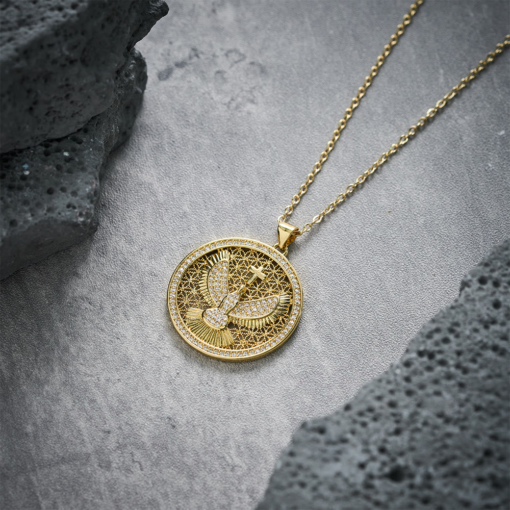 Christianartworkshop Holy Spirit Dove Heavenly Sparkle Necklace: A Radiant Symbol of Faith - image 5