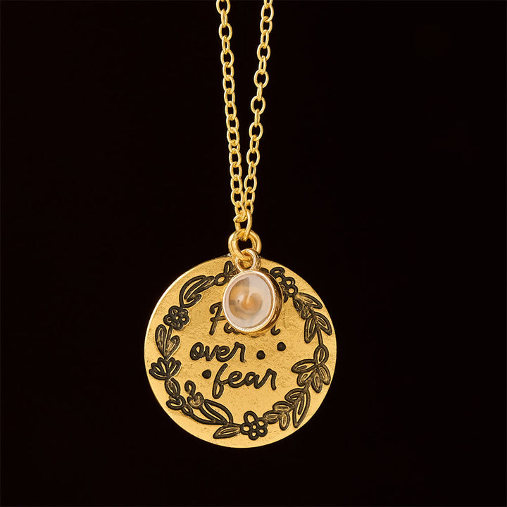 Christianartworkshop Faith Over Fear Mustard Seed Necklace: A Symbol of Courage & Small Faith - image 1