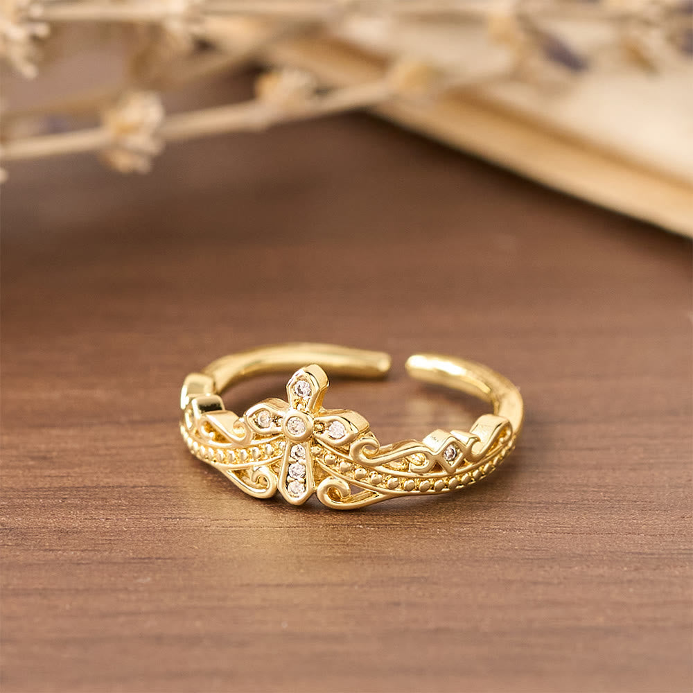 Christianartworkshop Dual Polished Style Cross-Crown Ring: Carry His Royal Care Close Daily - image 4