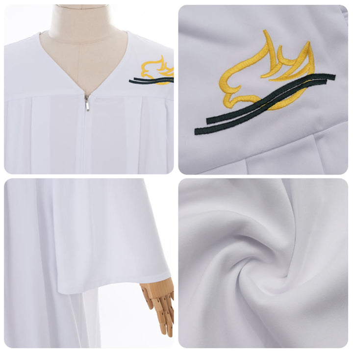Christianartworkshop Dove of the Holy Spirit Clergy Robe in White: Embrace Purity and Divine Peace - image 9
