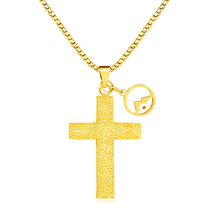 Christianartworkshop Textured Cross Mustard Seed Necklace: Metallic Charms for Spiritual Reminders - Golden - image 12
