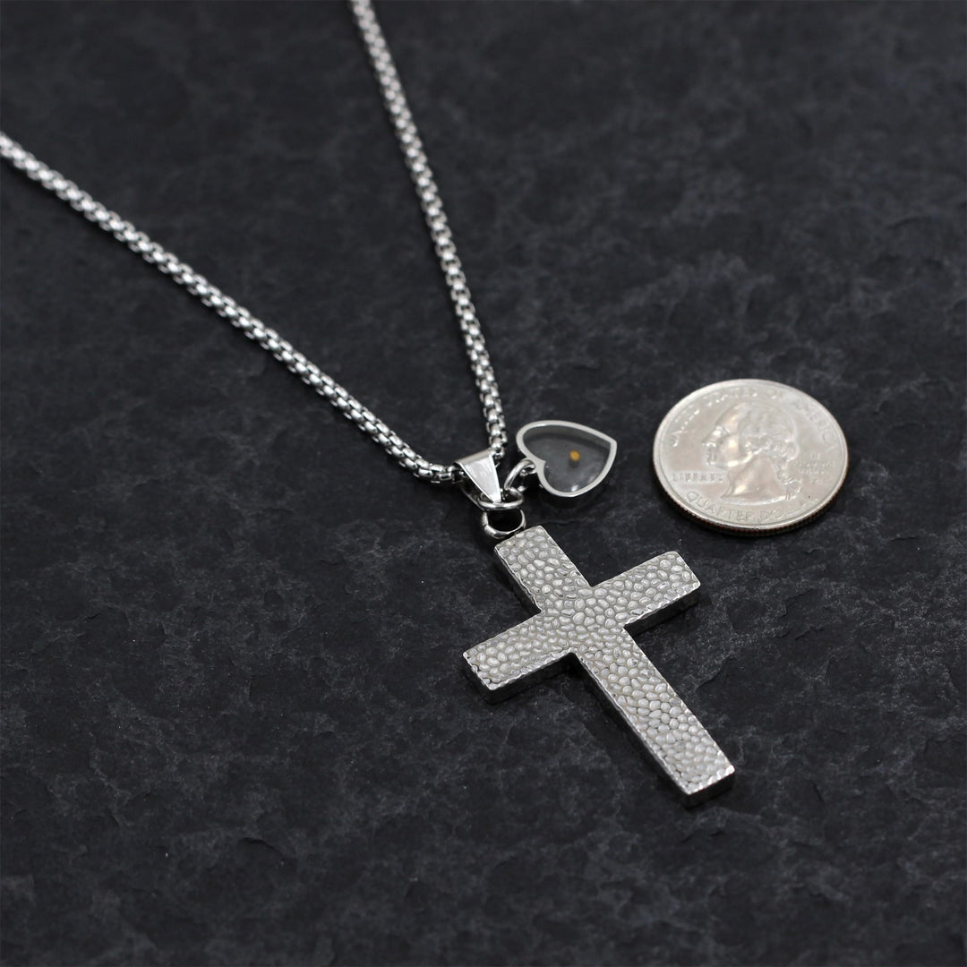 Christianartworkshop Textured Cross Mustard Seed Necklace: Metallic Charms for Spiritual Reminders - image 11