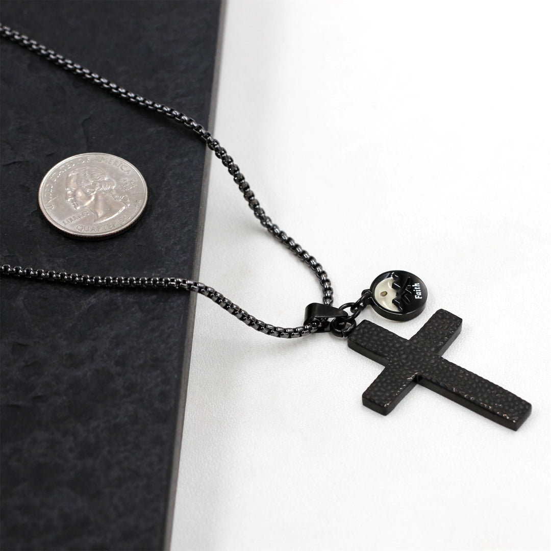 Christianartworkshop Textured Cross Mustard Seed Necklace: Metallic Charms for Spiritual Reminders - image 3