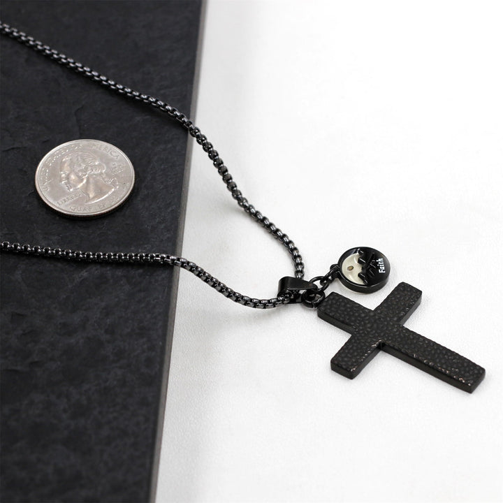 Christianartworkshop Textured Cross Mustard Seed Necklace: Metallic Charms for Spiritual Reminders - image 3