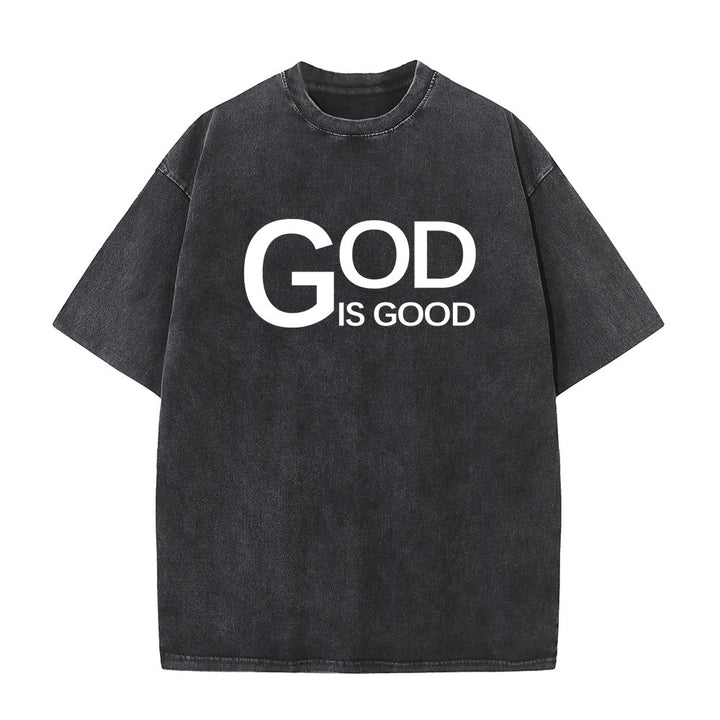 Christianartworkshop God Is Good Philippians 4:13 Cross Unisex Washed T-Shirt - image 2