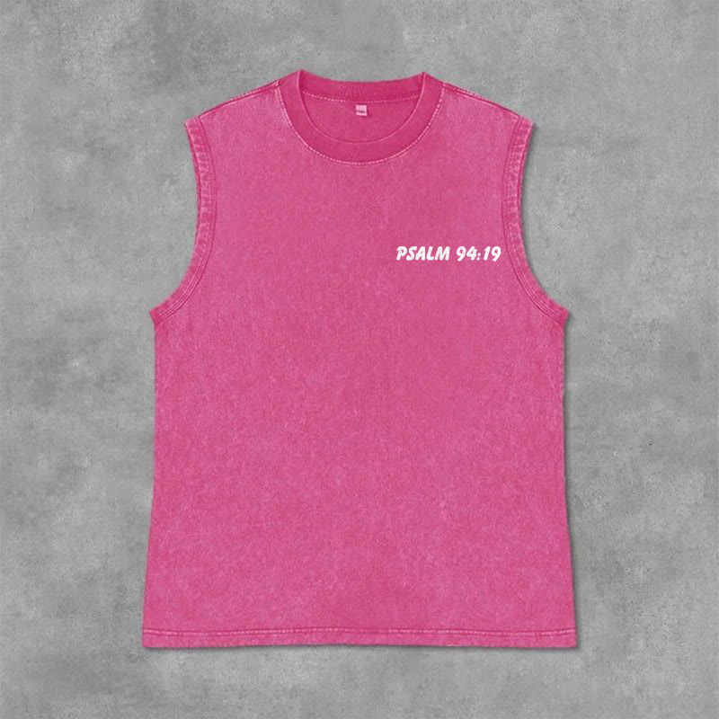 Christianartworkshop Smile You're Loved By God Unisex Washed Tank Top - image 34