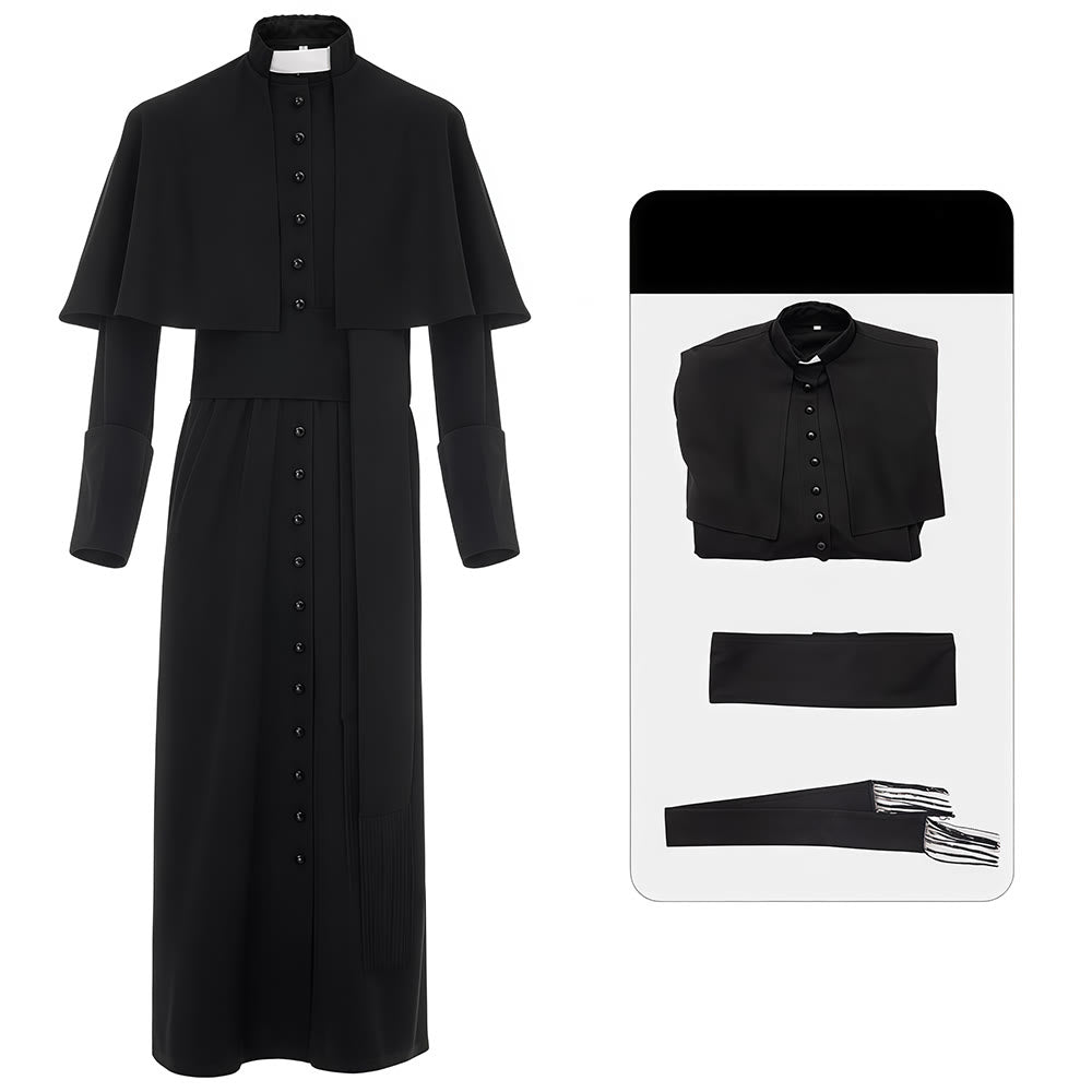 Christianartworkshop Multicolor Ceremonial Roman Soutane Cassock: Medieval Priest Aesthetics - image 10