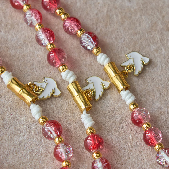 Christianartworkshop Red Glass Bead Holy Spirit Dove Our Lady Rosary: Embody Sacred Love and Vibrant Devotion - image 11