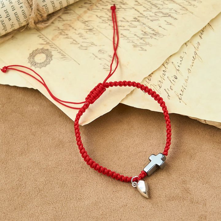 Christianartworkshop Magnetic Heart Cross Bracelet Set: A Symbol of Sacred Union and Enduring Love - image 2