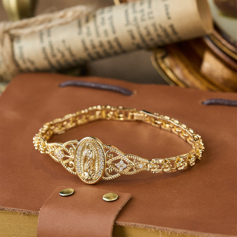Christianartworkshop Golden Filigree Our Lady Bracelet Collection: A Symbol of Maternal Grace and Protection - Our Lady B - image 2
