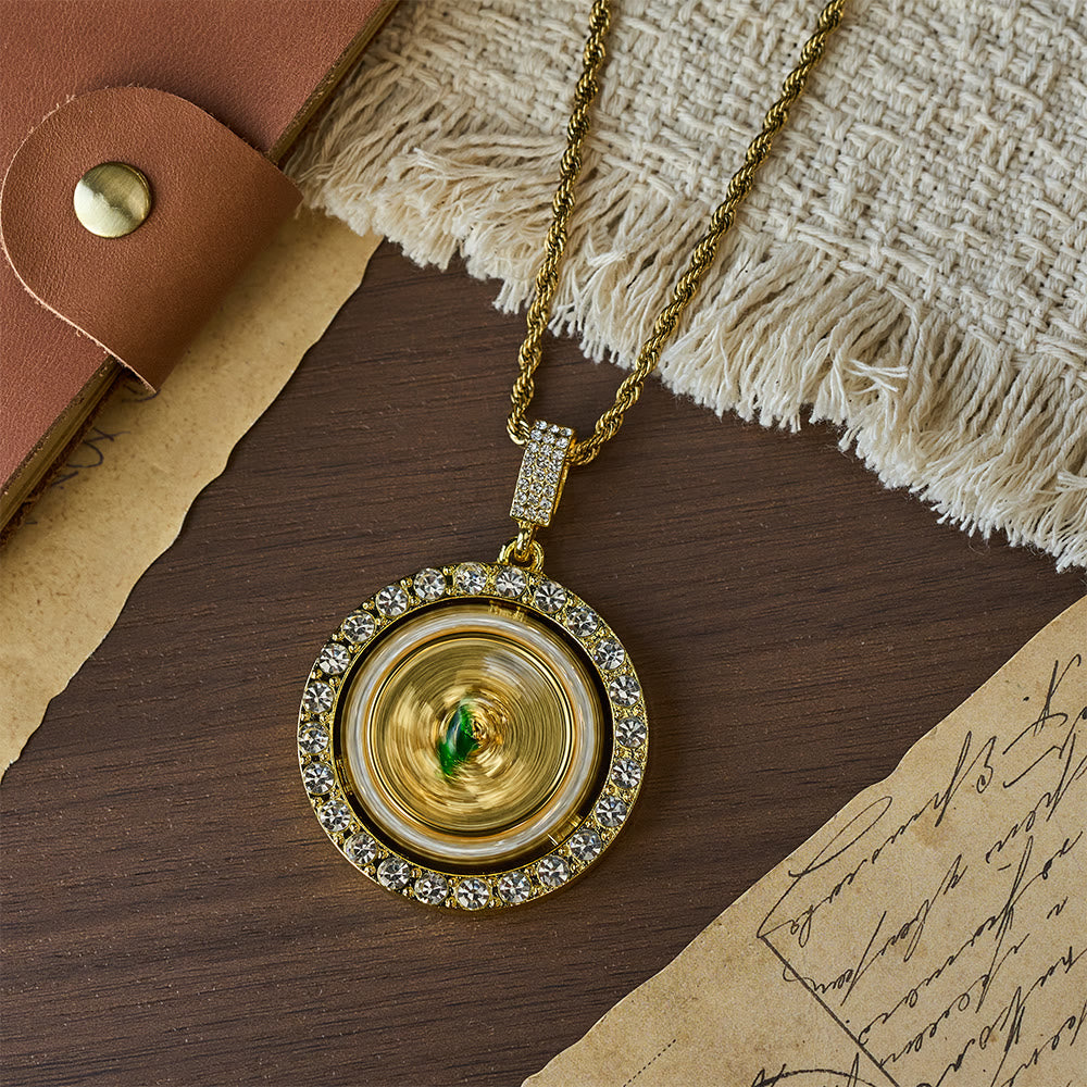Christianartworkshop Rotating St. Jude Crystal Halo Necklace: A Symbol of Sacred Grace and Protection - image 1