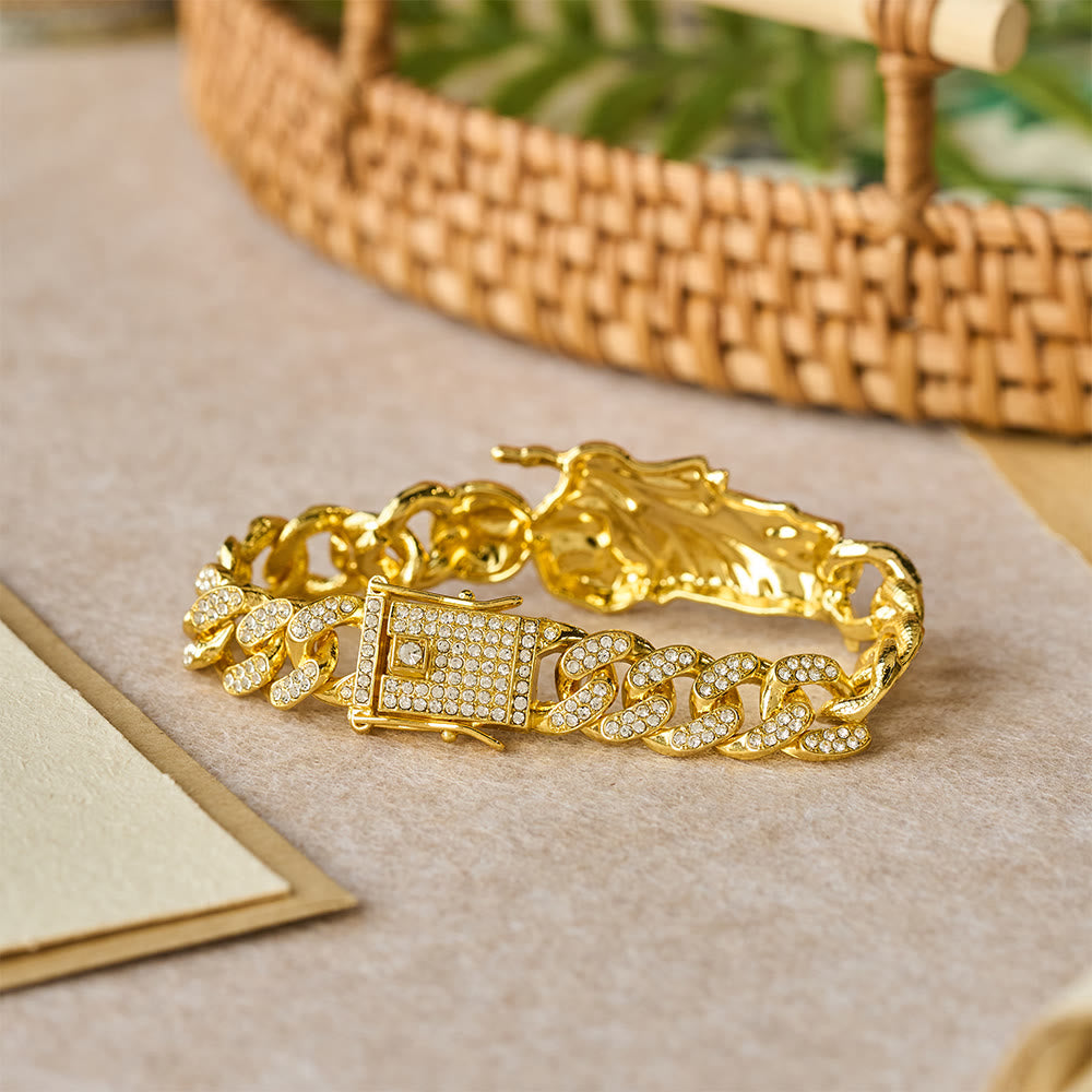 Christianartworkshop St. Jude with Green Robe Zircon Curb Bracelet: A Symbol of Sacred Grace and Protection - image 4