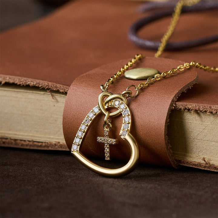 Christianartworkshop Intertwined Heart Cross Necklace with Card: Embody His Easter Joy & Grace - image 7