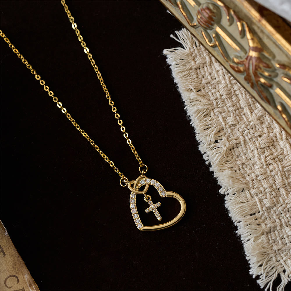 Christianartworkshop Intertwined Heart Cross Necklace with Card: Embody His Easter Joy & Grace - image 4
