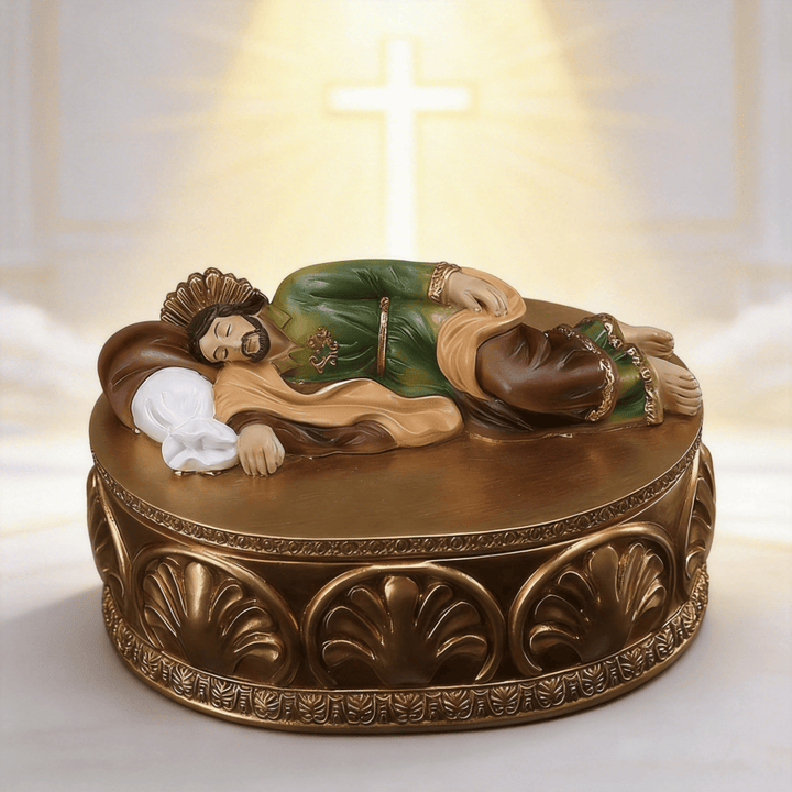 Christianartworkshop Ornate Reclining Jesus Resin Rosary Holder: Merging Artistry with Spiritual Comfort - image 4