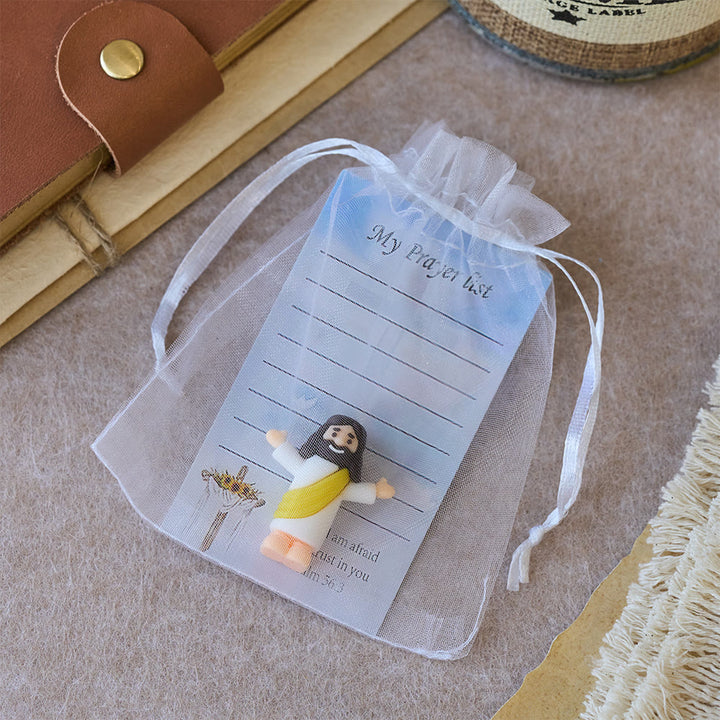 Christianartworkshop Mini Jesus Figurine With My Pray List Set: A Symbol of Gentle Faith in Every Hand - image 8