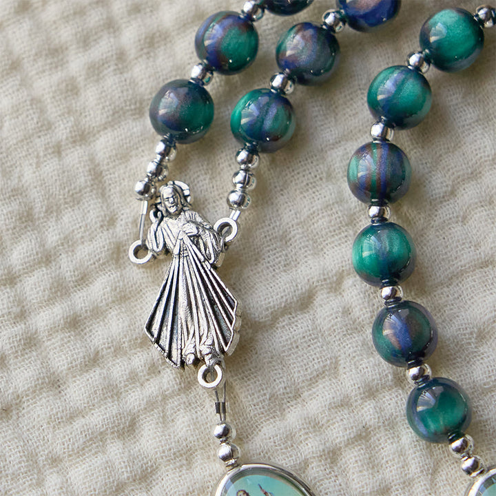 Christianartworkshop Divine Mercy Beaded Rosary with Crucifix Pendant: A Vessel of Merciful Grace in Every Prayer - image 4
