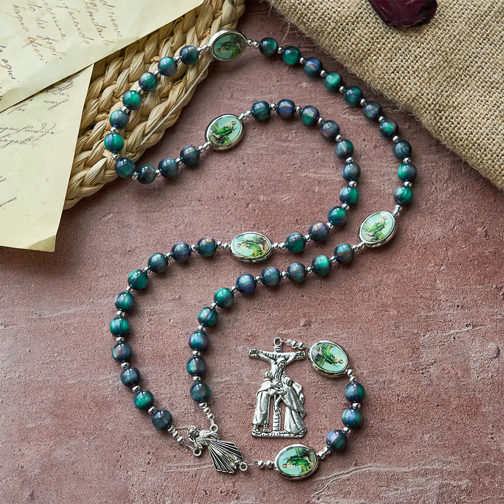 Christianartworkshop Divine Mercy Beaded Rosary with Crucifix Pendant: A Vessel of Merciful Grace in Every Prayer - image 3