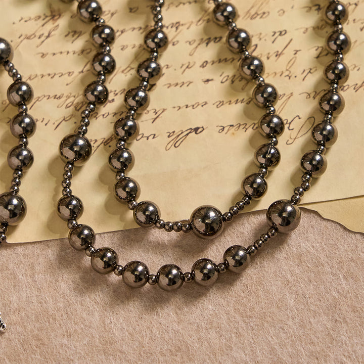 Christianartworkshop Antique Silver Tone Battle Bead Rosary: A Symbol of Grace in Every Prayer - image 4