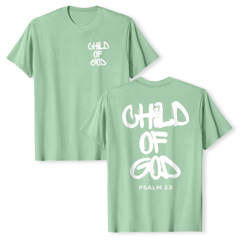 Christianartworkshop Child of God Cotton Adult T-shirt - Light Green - 2XL - image 24
