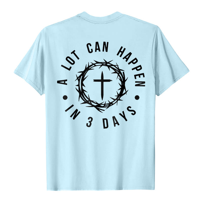Christianartworkshop A Lot Can Happen In 3 Days Thorn Crown Cross Unisex T-shirt - image 15
