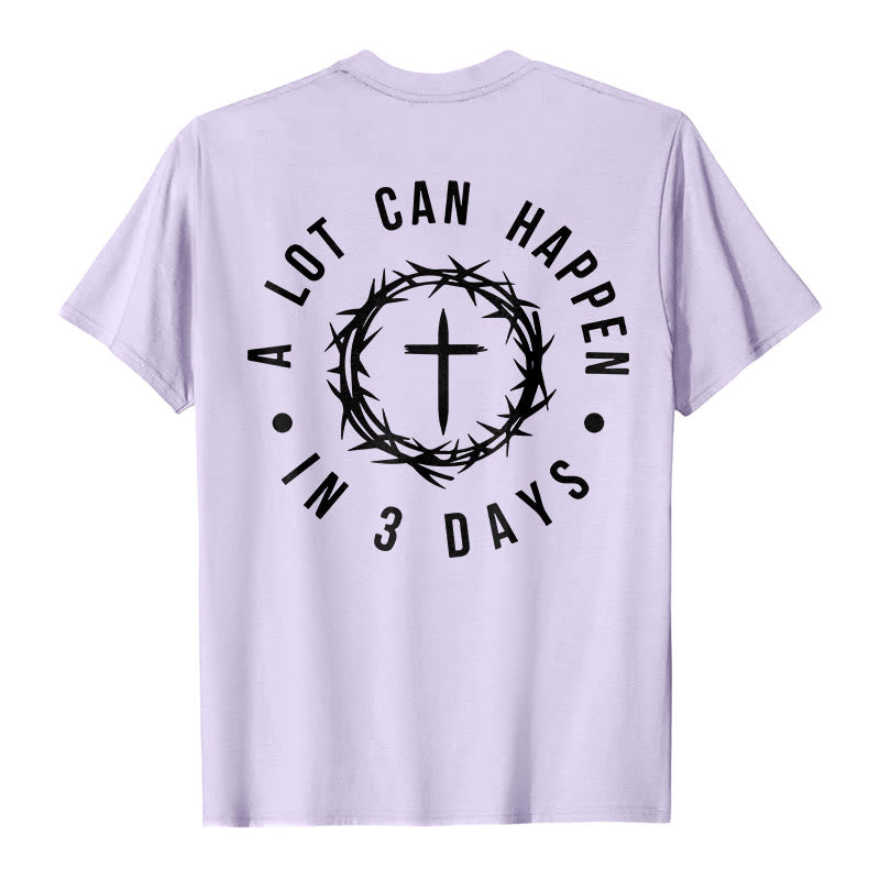 Christianartworkshop A Lot Can Happen In 3 Days Thorn Crown Cross Unisex T-shirt - image 12