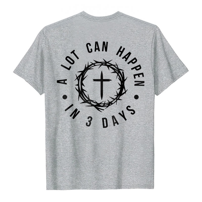 Christianartworkshop A Lot Can Happen In 3 Days Thorn Crown Cross Unisex T-shirt - image 9