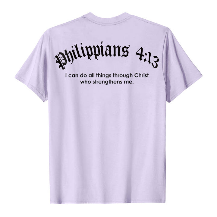 Christianartworkshop Philippians 4:13 "I Can Do All Things" Strength T-Shirt - image 21