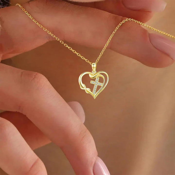 Christianartworkshop Heart & Cross Necklace: Devotion & Timeless Elegance - image 5