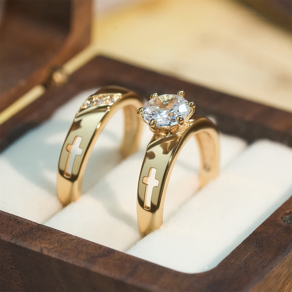 Christianartworkshop Stackable Cross Band Ring Set: Timeless Symbol of Faith & Eternal Light - image 3