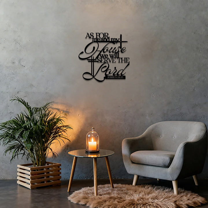 Christianartworkshop As for me and my house Joshua 24:15 Metal Wall Decor: Embody His Unifying Grace - image 2