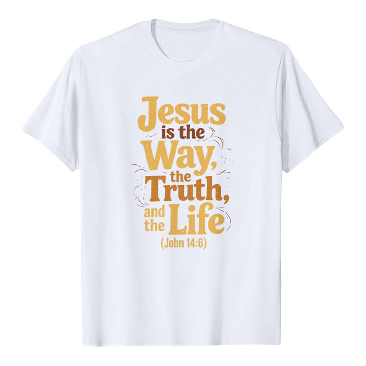 Christianartworkshop Jesus Is The Way The Truth The Life Premium T-Shirt - White - 2XL - image 6