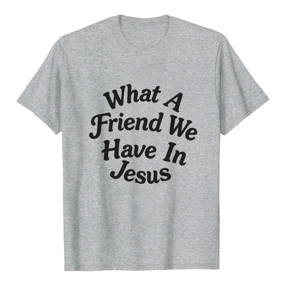 Christianartworkshop What A Friend We Have In Jesus Premium T-Shirt - Grey - 2XL - image 7