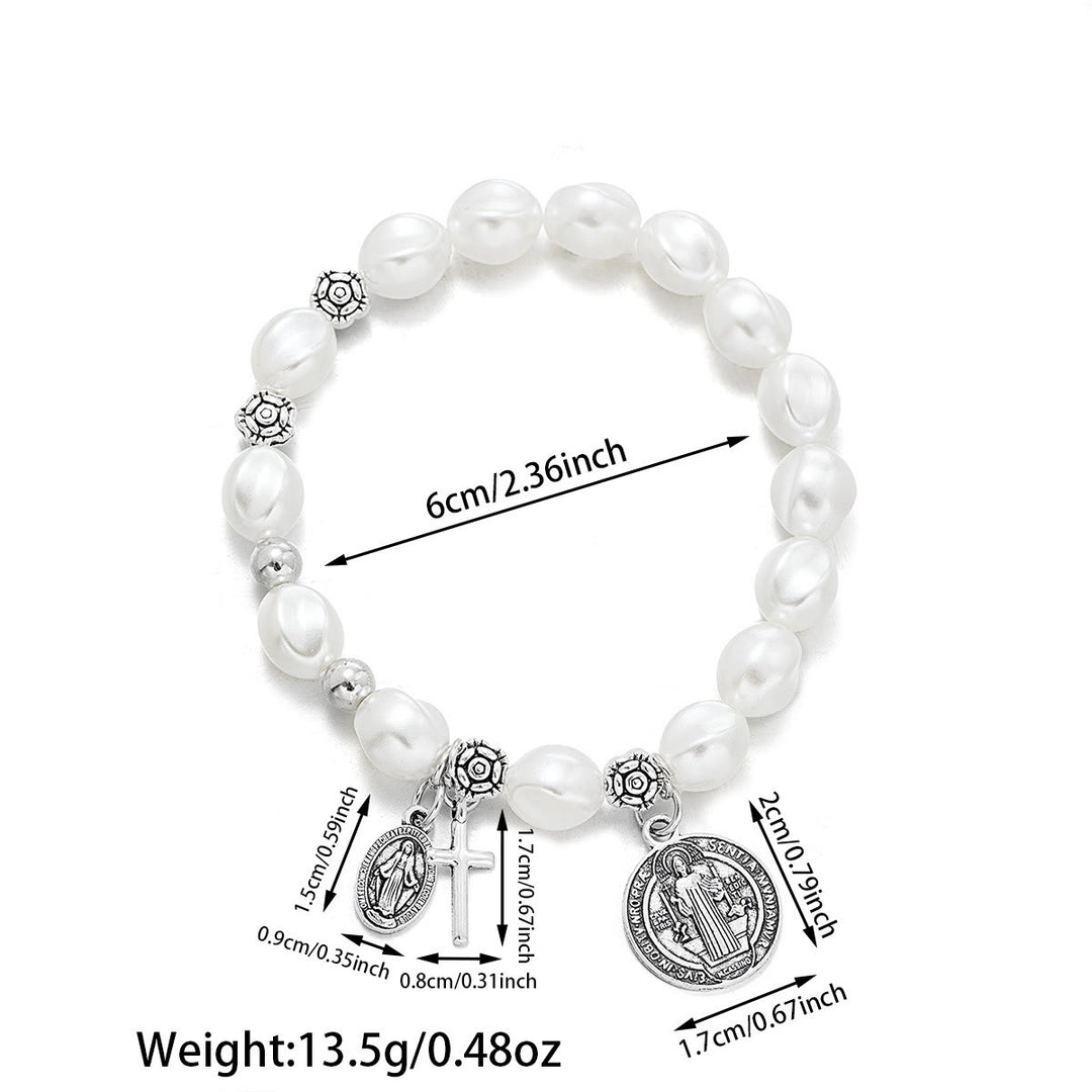 Christianartworkshop Our Lady Miraculous Medal St. Benedict Bracelet - image 10