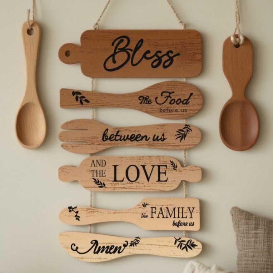 Christianartworkshop Four-Style Rustic Wooden Blessing Wall Art: A Symbol of Familial Faith & Fellowship - D - image 8