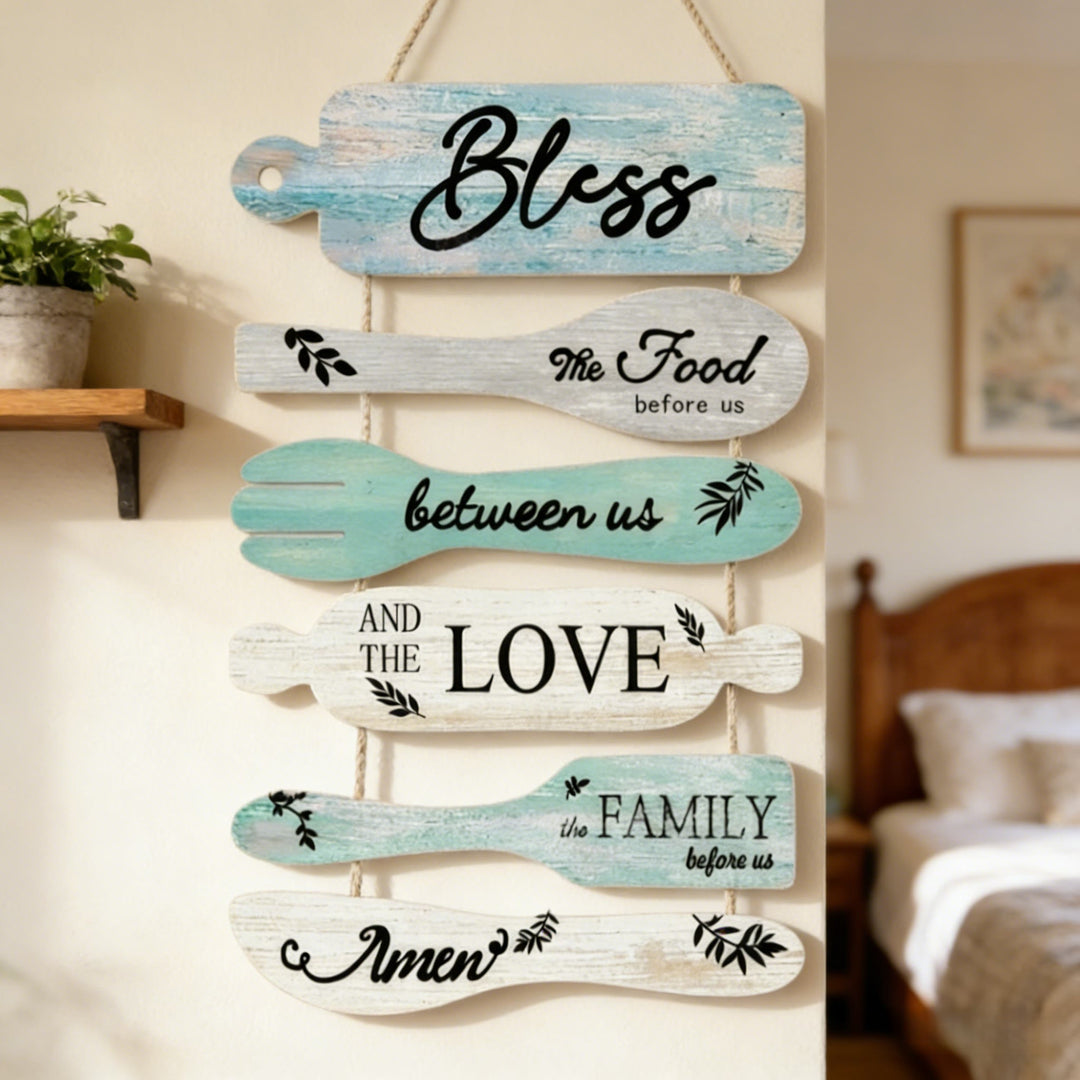 Christianartworkshop Four-Style Rustic Wooden Blessing Wall Art: A Symbol of Familial Faith & Fellowship - B - image 3