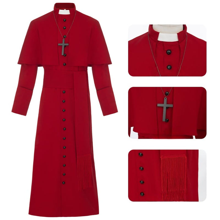 Christianartworkshop Multicolor Ceremonial Roman Soutane Cassock: Medieval Priest Aesthetics - image 16