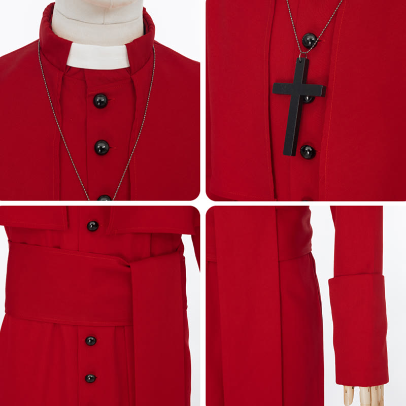 Christianartworkshop Multicolor Ceremonial Roman Soutane Cassock: Medieval Priest Aesthetics - image 19