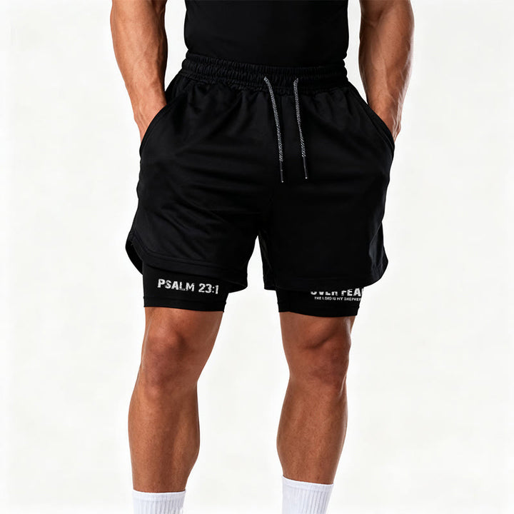 Christianartworkshop Psalms 23:1 Faith Over Fear Eagle Performance Shorts - image 10