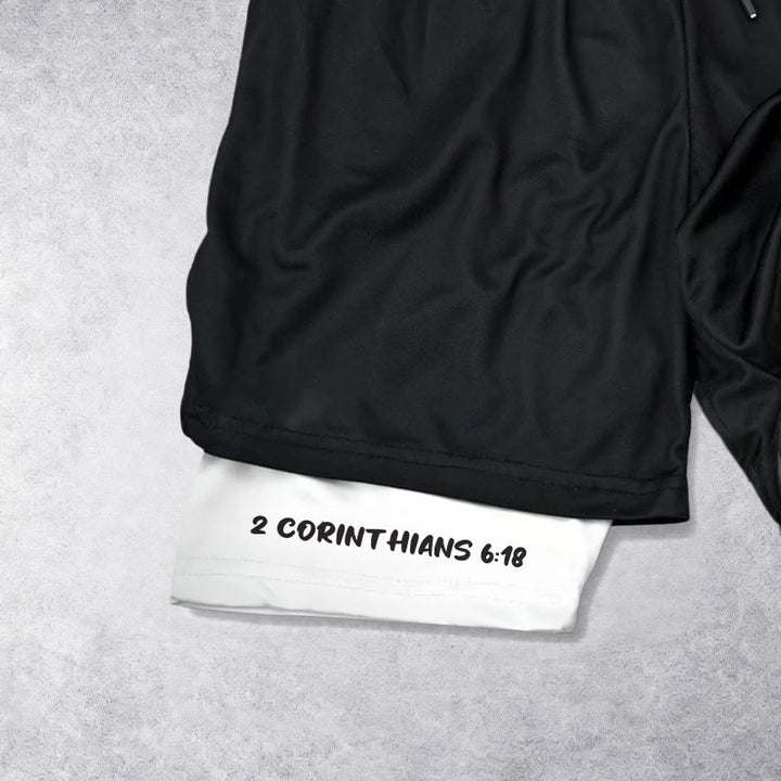 Christianartworkshop 2 Corinthians 6:18 Child Of God Performance Shorts - image 13