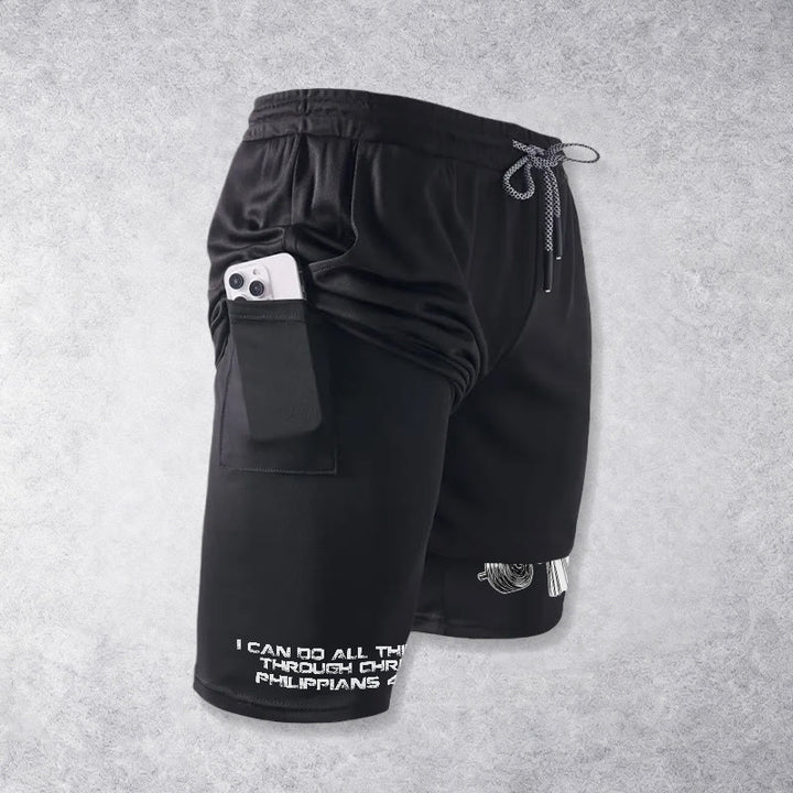 Christianartworkshop Philippians 4:13 I Can Do All Things Through Christ Performance Shorts - image 15