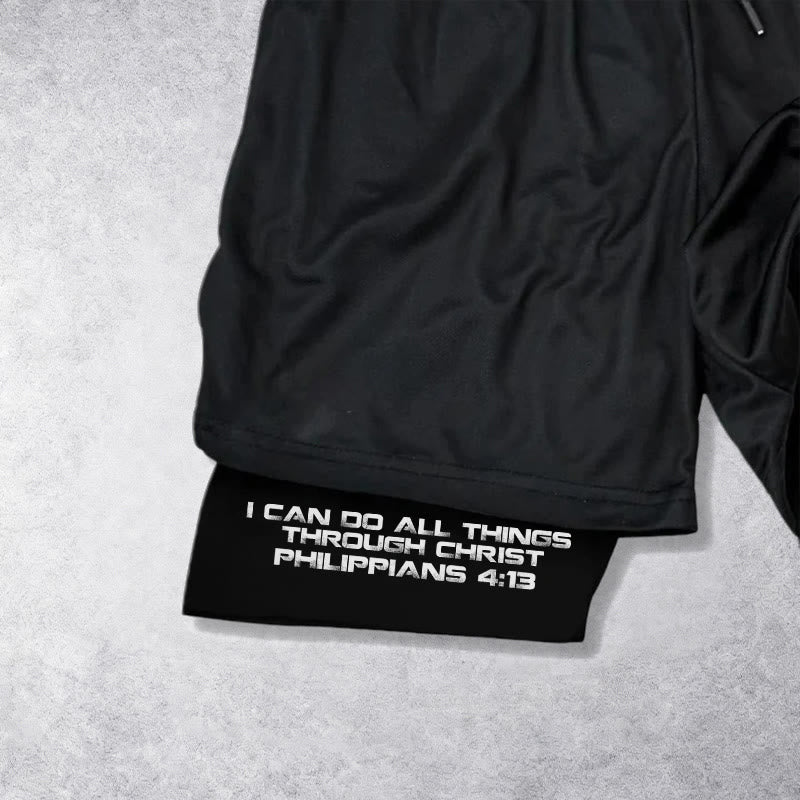 Christianartworkshop Philippians 4:13 I Can Do All Things Through Christ Performance Shorts - image 17