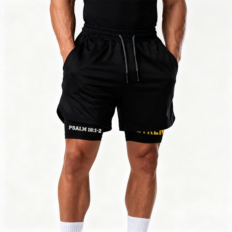 Christianartworkshop Psalm 18:1-2 The Lord Is My Strength Performance Shorts - image 10