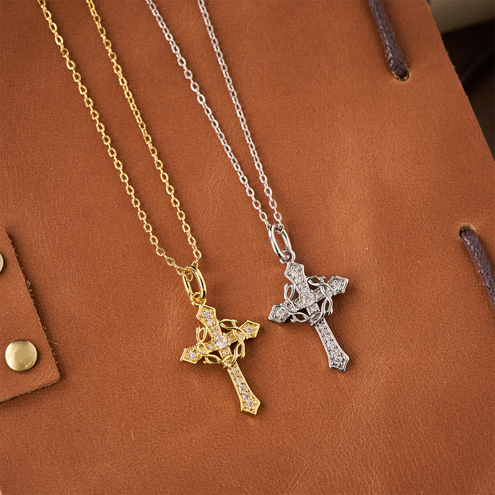 Christianartworkshop Sparkling Geometric Cross Necklace: A Symbol of Eternal Hope And Divine Protection - image 1